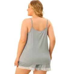 Agnes Orinda Pajamas Set For Women Plus Size Lace Panel Elastic Waist Shorts Sleepwear Loungewear -Agnes Sales Store GUEST 6e8ef4a7 f121 49b8 ab4f e51e22dcef5b