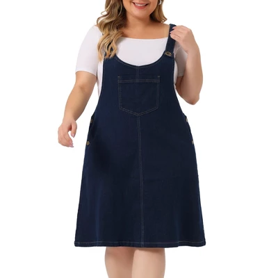Agnes Orinda Women's Plus Size Denim Overall Adjustable Straps Denim Bib Jumper With Pockets Tutu Dresses 10 Agnes Orinda Women's Plus Size Denim Overall Adjustable Straps Denim Bib Jumper With Pockets Tutu Dresses - Image 10