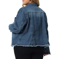 Agnes Orinda Women's Plus Size Button Up Frayed Hem Long Sleeve Casual Jean Jacket 7 Agnes Orinda Women's Plus Size Button Up Frayed Hem Long Sleeve Casual Jean Jacket -Agnes Sales Store GUEST 7012824f 9066 4555 95bd f8484e5ffa54