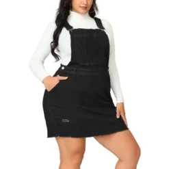 Agnes Orinda Women's Plus Size Fashion Ripped Hem Side Pocket Denim Suspender Mini Sundress -Agnes Sales Store GUEST 70632078 c3b0 464e 8ed9 4a618ed89a49