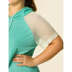 Agnes Orinda Women's Plus Size Hoodies Raglan Short Sleeve Drawstring Top -Agnes Sales Store GUEST 70705aaa fb40 4eab beee af3a4a2a185e