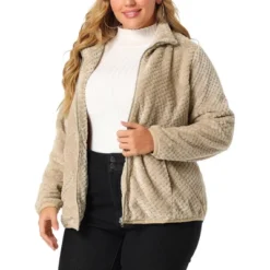 Agnes Orinda Women's Plus Size Lapel Fleece Fuzzy Faux Shearling Zip Up Shaggy Oversized Coat Jackets 11 Agnes Orinda Women's Plus Size Lapel Fleece Fuzzy Faux Shearling Zip Up Shaggy Oversized Coat Jackets -Agnes Sales Store GUEST 744d4680 e350 4714 a803 358b1b3bcb9b