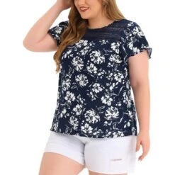 Agnes Orinda Women's Plus Size Top Floral Lace Panel Keyhole Back Flare Sleeve 19 Agnes Orinda Women's Plus Size Top Floral Lace Panel Keyhole Back Flare Sleeve -Agnes Sales Store GUEST 74ecd273 4e41 42ab afc1 2db4da8005cb