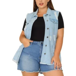 Agnes Orinda Women's Plus Size Denim Button Down Raw Hem Denim Vests 26 Agnes Orinda Women's Plus Size Denim Button Down Raw Hem Denim Vests -Agnes Sales Store GUEST 756a3c0a 01b5 404d 8759 ecd8a7e7310a