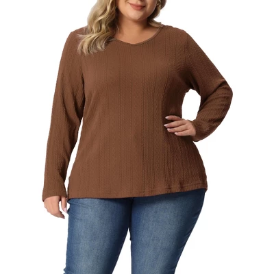 Agnes Orinda Women's Plus Size Knit Thin Fall Winter Trendy Crochet Comfy Pullover Sweaters 6 Agnes Orinda Women's Plus Size Knit Thin Fall Winter Trendy Crochet Comfy Pullover Sweaters - Image 6