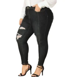 Agnes Orinda Women's Plus Size Mid Rise Stretch Washed Skinny Denim Jeans 19 Agnes Orinda Women's Plus Size Mid Rise Stretch Washed Skinny Denim Jeans -Agnes Sales Store GUEST 76422d5e f1eb 4239 9570 ff85633e05d4