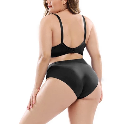 Agnes Orinda Women's Plus Size Underwire Lace Push-Up Adjustable Straps Bra And Panty Set 1 Agnes Orinda Women's Plus Size Underwire Lace Push-Up Adjustable Straps Bra And Panty Set