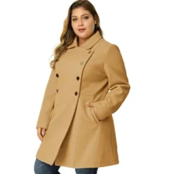 Agnes Orinda Women's Plus Size Winter Fashion Outerwear Double Breasted Warm Overcoats -Agnes Sales Store GUEST 777502ad 7ed6 4ad6 92b8 104b7eb8b885