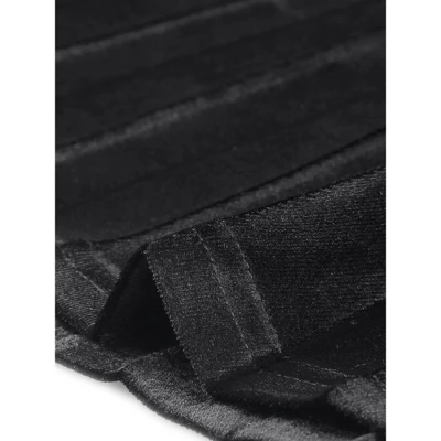 Agnes Orinda Women's Plus Size Velvet Pleated Elastic Waist Party Metallic Pleated Swing Midi A Line Skirts 4 Agnes Orinda Women's Plus Size Velvet Pleated Elastic Waist Party Metallic Pleated Swing Midi A Line Skirts - Image 4