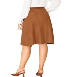 Agnes Orinda Women's Plus Size Faux Suede Elastic Waist Flared Stretch A-Line Midi Skirts 8 Agnes Orinda Women's Plus Size Faux Suede Elastic Waist Flared Stretch A-Line Midi Skirts -Agnes Sales Store GUEST 7a8c6785 f62d 484c 89ad a02498d53d71