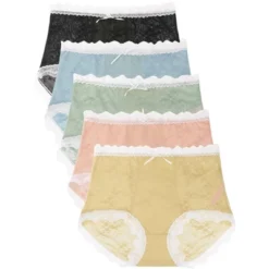 Agnes Orinda Women Plus Lace High Waisted Panties Soft Briefs 5-Pack Underwear -Agnes Sales Store GUEST 7aff0298 7f85 4074 a6d8 962e1f0199ca