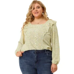 Agnes Orinda Women's Plus Size Blouses Long Sleeve Square Neck Ditsy Ruffle Floral Tops 8 Agnes Orinda Women's Plus Size Blouses Long Sleeve Square Neck Ditsy Ruffle Floral Tops -Agnes Sales Store GUEST 7b33b01f 7f9c 48d5 9d9f a071c6e07ae6