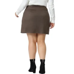 Agnes Orinda Women's Plus Size Faux Suede Button Up High Waist Mini Skirts With Pockets 7 Agnes Orinda Women's Plus Size Faux Suede Button Up High Waist Mini Skirts With Pockets -Agnes Sales Store GUEST 7b9e954b 55ae 4c26 b7b6 32d3a70e6c45