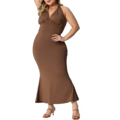 Agnes Orinda Women's Plus Size Sleeveless Deep V Neck Backless Tie Shoulder Bandage Bodycon Dress -Agnes Sales Store GUEST 7c37ee27 6da7 43f7 994e ec691064cd29