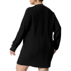 Agnes Orinda Women's Plus Size Long Sleeve Knit Pullover Short Sweater Dresses -Agnes Sales Store GUEST 7c8aa127 8f59 4f29 8424 8a2dd387690c