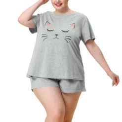 Agnes Orinda Women's Plus Size Comfort Cute Cat Print Short Sleeve Pajama Set 16 Agnes Orinda Women's Plus Size Comfort Cute Cat Print Short Sleeve Pajama Set -Agnes Sales Store GUEST 80042c00 81b1 4222 9926 166640beaa78