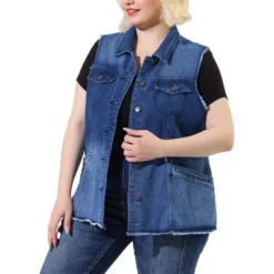 Agnes Orinda Women's Plus Size Denim Button Down Raw Hem Denim Vests 24 Agnes Orinda Women's Plus Size Denim Button Down Raw Hem Denim Vests -Agnes Sales Store GUEST 80f62e1d 88a0 401e 8b53 a5ebb0cd34b5
