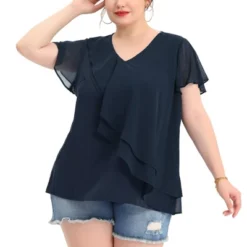 Agnes Orinda Women's Plus Size Elegant V Neck Layered Ruffle Summer Outfits Blouses 12 Agnes Orinda Women's Plus Size Elegant V Neck Layered Ruffle Summer Outfits Blouses -Agnes Sales Store GUEST 8143d1c5 63e0 427f 89dd 20843793ed0a