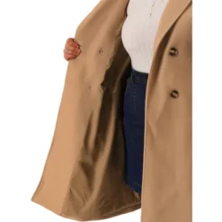 Agnes Orinda Women's Plus Size Fashion Notched Lapel Double Breasted Pea Coat -Agnes Sales Store GUEST 830ee94e 1647 4119 b411 286dd7f145cd