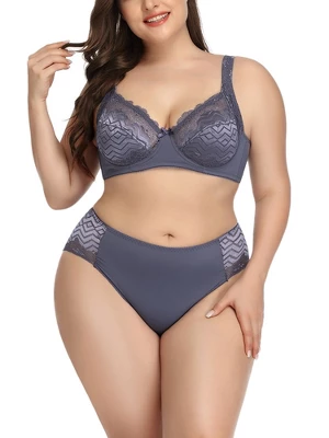 Agnes Orinda Women's Plus Size Underwire Push-Up Lace Trim Adjustable Straps Comfort Bra And Panty Set 6 Agnes Orinda Women's Plus Size Underwire Push-Up Lace Trim Adjustable Straps Comfort Bra And Panty Set - Image 6