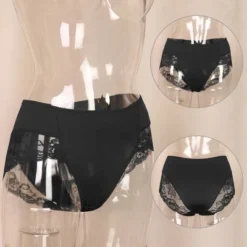 Agnes Orinda Women's Mid-Rise Lace Trim Brief Seamless Underwear