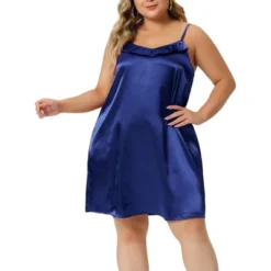 Agnes Orinda Women's Plus Size Ruffle Spaghetti Lounge Nightgowns -Agnes Sales Store GUEST 8ba05873 3194 489f bfde 018a22319733