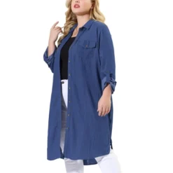 Agnes Orinda Women's Plus Size Chambray Shirt Long Sleeve Chest Pocket Denim Jacket 13 Agnes Orinda Women's Plus Size Chambray Shirt Long Sleeve Chest Pocket Denim Jacket -Agnes Sales Store GUEST 8d800629 3c12 4fd9 a990 94333b1874a1