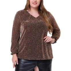 Agnes Orinda Women's Plus Size Glitter Sparkle V Neck Metallic Party Sequin Blouse 17 Agnes Orinda Women's Plus Size Glitter Sparkle V Neck Metallic Party Sequin Blouse -Agnes Sales Store GUEST 8e113cc6 ea2a 467f b547 336ed5519e72