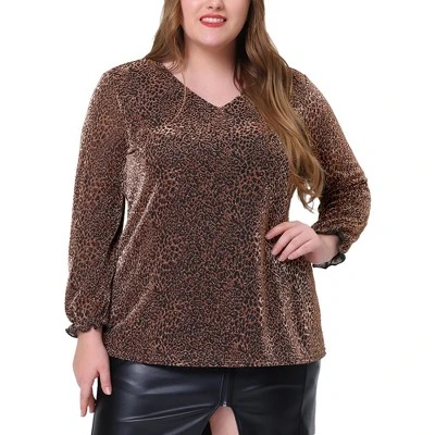 Agnes Orinda Women's Plus Size Glitter Sparkle V Neck Metallic Party Sequin Blouse 9 Agnes Orinda Women's Plus Size Glitter Sparkle V Neck Metallic Party Sequin Blouse - Image 9