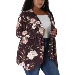 Agnes Orinda Women's Plus Size Print Asymmetric Open Front Fashion Cardigan -Agnes Sales Store GUEST 8e6cab63 98e8 4ce2 9491 4451a85d880a