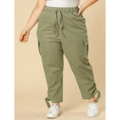 Agnes Orinda Women's Plus Size Drawstring Elastic Waist Cargo Pants With Pockets -Agnes Sales Store GUEST 8efdd586 4b45 4ec2 a78e 931e0052c5d3