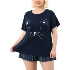 Agnes Orinda Women's Plus Size Comfort Cute Cat Print Short Sleeve Pajama Set 17 Agnes Orinda Women's Plus Size Comfort Cute Cat Print Short Sleeve Pajama Set -Agnes Sales Store GUEST 8fdf4215 d3e9 441f 8171 bf9346f61bc0
