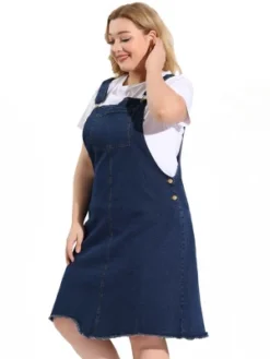 Agnes Orinda Women's Plus Size Overall Frayed Adjustable Strap Denim Suspender Shift Dress 11 Agnes Orinda Women's Plus Size Overall Frayed Adjustable Strap Denim Suspender Shift Dress -Agnes Sales Store GUEST 8fed15fd 5849 41a0 86c8 55e3da96ae77