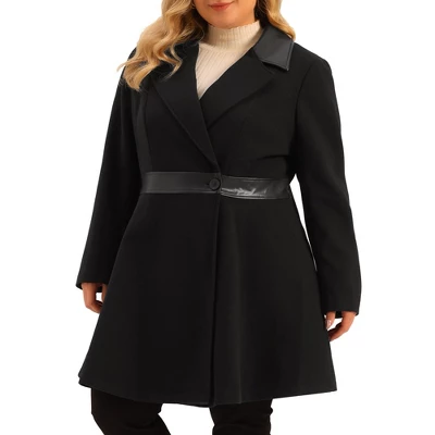 Agnes Orinda Women's Plus Size Fashion Notched Lapel Single Breasted Long Overcoats 5 Agnes Orinda Women's Plus Size Fashion Notched Lapel Single Breasted Long Overcoats - Image 5