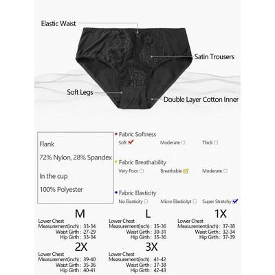 Agnes Orinda Women's Plus Size Underwire Lace Push-Up Adjustable Straps Bra And Panty Set 5 Agnes Orinda Women's Plus Size Underwire Lace Push-Up Adjustable Straps Bra And Panty Set - Image 5