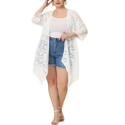 Agnes Orinda Women's Plus Size Draped Shawls Lightweight Open Front Lace Cardigans 10 Agnes Orinda Women's Plus Size Draped Shawls Lightweight Open Front Lace Cardigans - Image 10