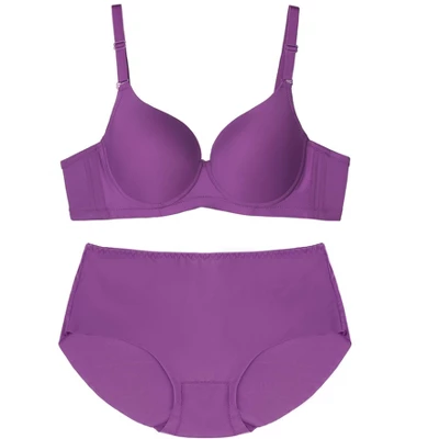 Agnes Orinda Women's Underwire Solid Seamless Comfort Push-Up Bra And Underwear Set 6 Agnes Orinda Women's Underwire Solid Seamless Comfort Push-Up Bra And Underwear Set - Image 6