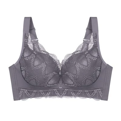 Agnes Orinda Women's Wirefree Comfortable Soft Push-Up Lace Trim Plunge Lingerie Bra 4 Agnes Orinda Women's Wirefree Comfortable Soft Push-Up Lace Trim Plunge Lingerie Bra - Image 4