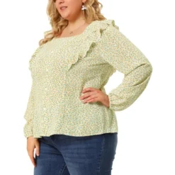 Agnes Orinda Women's Plus Size Blouses Long Sleeve Square Neck Ditsy Ruffle Floral Tops 11 Agnes Orinda Women's Plus Size Blouses Long Sleeve Square Neck Ditsy Ruffle Floral Tops -Agnes Sales Store GUEST 983a5543 ecab 42fa a785 18319f62a994