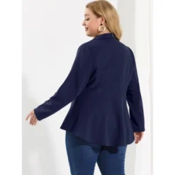 Agnes Orinda Women's Plus Size High-Low Hem Workwear Formal Peplum Blazers -Agnes Sales Store GUEST 9884e1d6 c85e 4ee9 a1a7 f73d06ba3b59