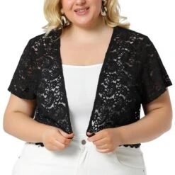 Agnes Orinda Women's Plus Size Lace Allover Spring Off Lightweight Short Sleeve Crop Shrugs 22 Agnes Orinda Women's Plus Size Lace Allover Spring Off Lightweight Short Sleeve Crop Shrugs -Agnes Sales Store GUEST 9927e634 e021 4db9 ac0e bfdcfbaa9396