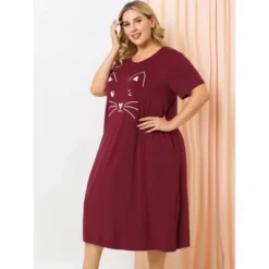 Agnes Orinda Womens Plus Size Short Sleeve Cute Cat Print Pockets Nightgown 22 Agnes Orinda Womens Plus Size Short Sleeve Cute Cat Print Pockets Nightgown -Agnes Sales Store GUEST 99af4773 c7c0 461e 9638 6a2d1729224f