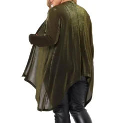 Agnes Orinda Women's Plus Size Velvet Sparkly Long Sleeve Open Front Sequin Cardigan -Agnes Sales Store GUEST 9aad1793 e271 40ec af61 99b840d7c659