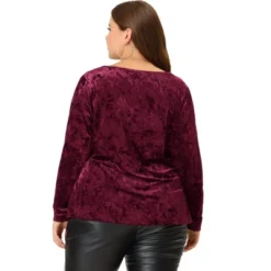 Agnes Orinda Women's Plus Size Velvet Long Sleeve Festival Fashion Top -Agnes Sales Store GUEST 9abb3dea db7a 4c77 8809 024a6f06c532
