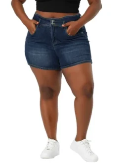 Agnes Orinda Women's Denim Plus Size High Waist With Pockets Stretchy Jean Shorts -Agnes Sales Store GUEST 9bd7f668 cde2 4e3b 8b0d 20bd229dabbc