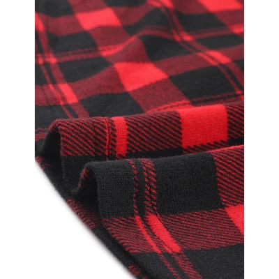 Agnes Orinda Women's Plus Size Blouse Casual Long Sleeve Plaid Babydoll Top 4 Agnes Orinda Women's Plus Size Blouse Casual Long Sleeve Plaid Babydoll Top - Image 4