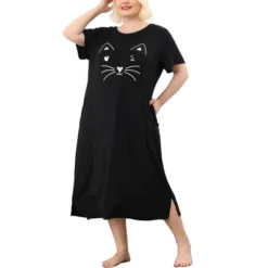 Agnes Orinda Womens Plus Size Short Sleeve Cute Cat Print Pockets Nightgown 32 Agnes Orinda Womens Plus Size Short Sleeve Cute Cat Print Pockets Nightgown -Agnes Sales Store GUEST 9e84947b d7ac 4e26 9dfb 32230e805134
