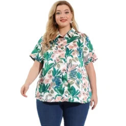 Agnes Orinda Women's Plus Size Shirts Turndown Collar Button Down Full Placket Short Sleeve Floral Summer Shirt 8 Agnes Orinda Women's Plus Size Shirts Turndown Collar Button Down Full Placket Short Sleeve Floral Summer Shirt -Agnes Sales Store GUEST 9ea0fb1e 23cf 4c4c b515 474f3c3bf0c9