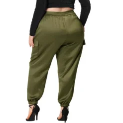 Agnes Orinda Women's Plus Size Cargo Elastic Waist Athleisure Ankle Length Satin Joggers Pant -Agnes Sales Store GUEST 9ebd7003 ea3d 4b32 b93b d5ce926b8ecb