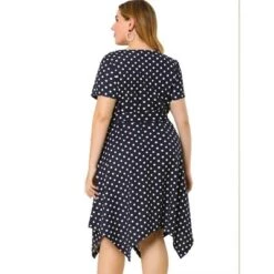 Agnes Orinda Women's Plus Size Polka Dots Wedding Elegant Spring Summer Midi Dresses -Agnes Sales Store GUEST a05f18e4 2d70 4561 b2ea b1a16f263c90